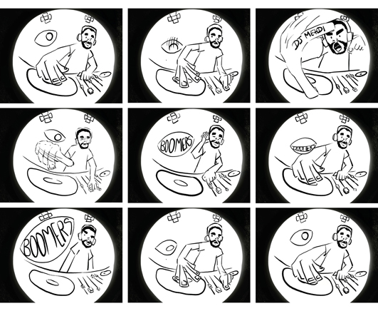 storyboard de l'animation numérique.