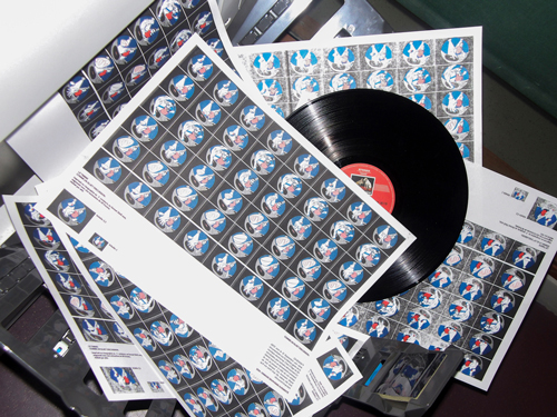 photo de feuilles imprimées en riso de l'animation